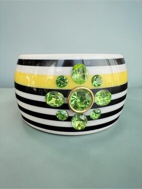 💖 Juicy Couture Green Crystal Stripe Bangle 💖